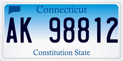 CT license plate AK98812