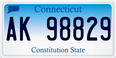 CT license plate AK98829
