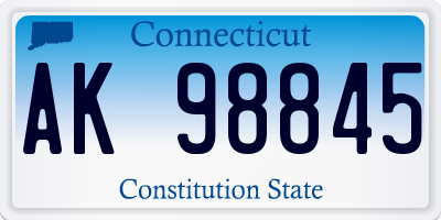 CT license plate AK98845