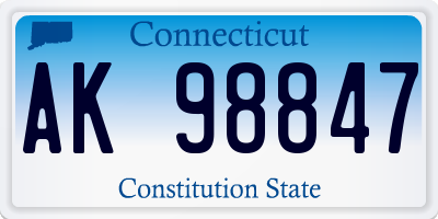 CT license plate AK98847