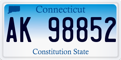 CT license plate AK98852
