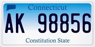CT license plate AK98856