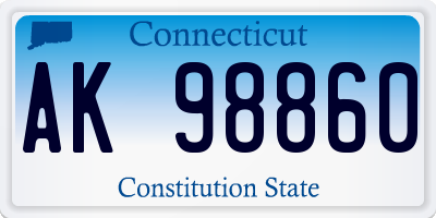 CT license plate AK98860