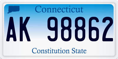 CT license plate AK98862
