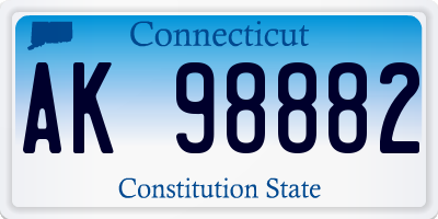 CT license plate AK98882