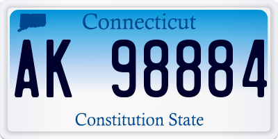 CT license plate AK98884