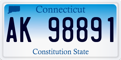 CT license plate AK98891