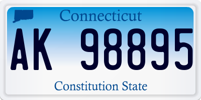 CT license plate AK98895