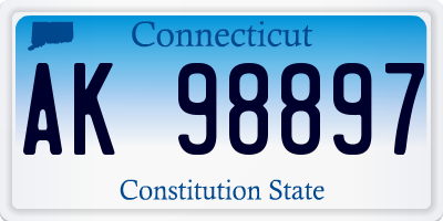 CT license plate AK98897