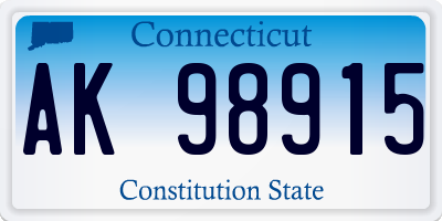 CT license plate AK98915