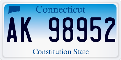 CT license plate AK98952