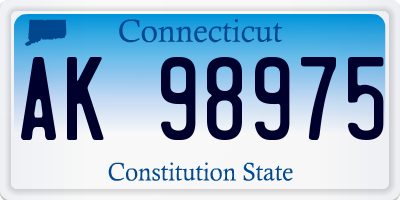 CT license plate AK98975