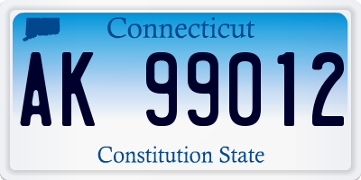CT license plate AK99012