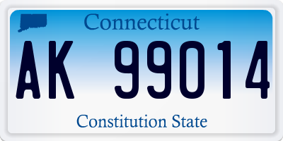 CT license plate AK99014