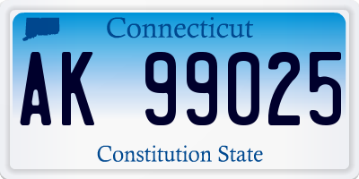 CT license plate AK99025