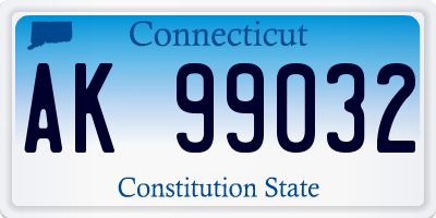 CT license plate AK99032