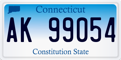 CT license plate AK99054