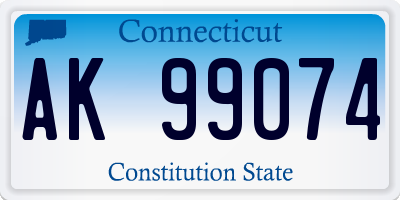 CT license plate AK99074