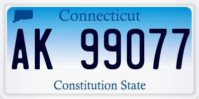 CT license plate AK99077