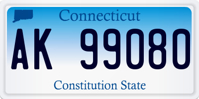 CT license plate AK99080