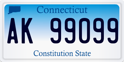 CT license plate AK99099