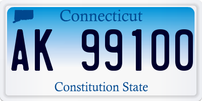 CT license plate AK99100