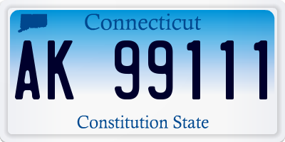 CT license plate AK99111