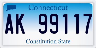 CT license plate AK99117