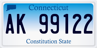 CT license plate AK99122