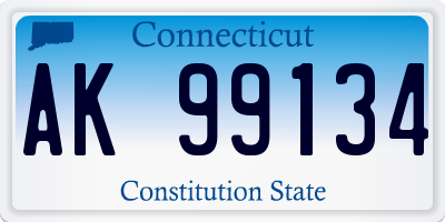 CT license plate AK99134