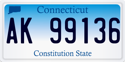 CT license plate AK99136