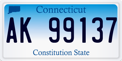 CT license plate AK99137