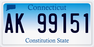 CT license plate AK99151