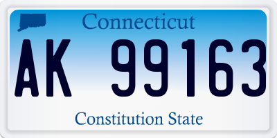 CT license plate AK99163