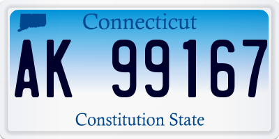 CT license plate AK99167
