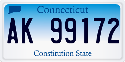CT license plate AK99172