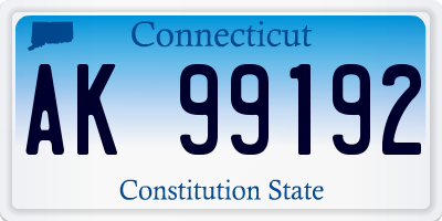 CT license plate AK99192