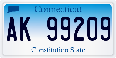 CT license plate AK99209