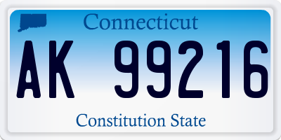 CT license plate AK99216