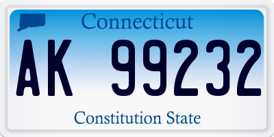 CT license plate AK99232