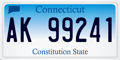 CT license plate AK99241
