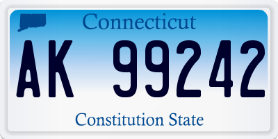 CT license plate AK99242