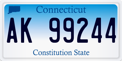CT license plate AK99244