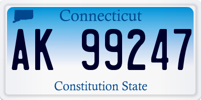 CT license plate AK99247