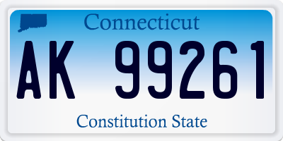 CT license plate AK99261