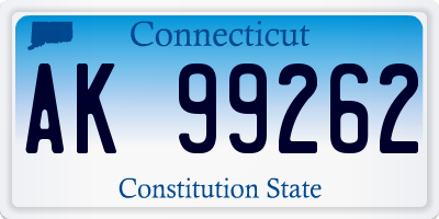 CT license plate AK99262