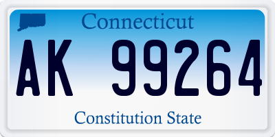 CT license plate AK99264