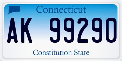 CT license plate AK99290