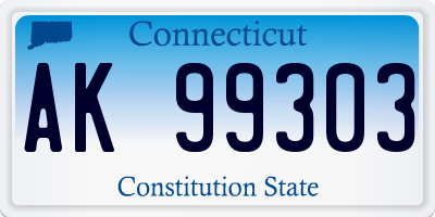 CT license plate AK99303