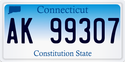 CT license plate AK99307